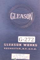 Gleason-Gleason No 14 Angular Gear Testing Machine, Operators Instructions Manual-# 14-No. 14-01